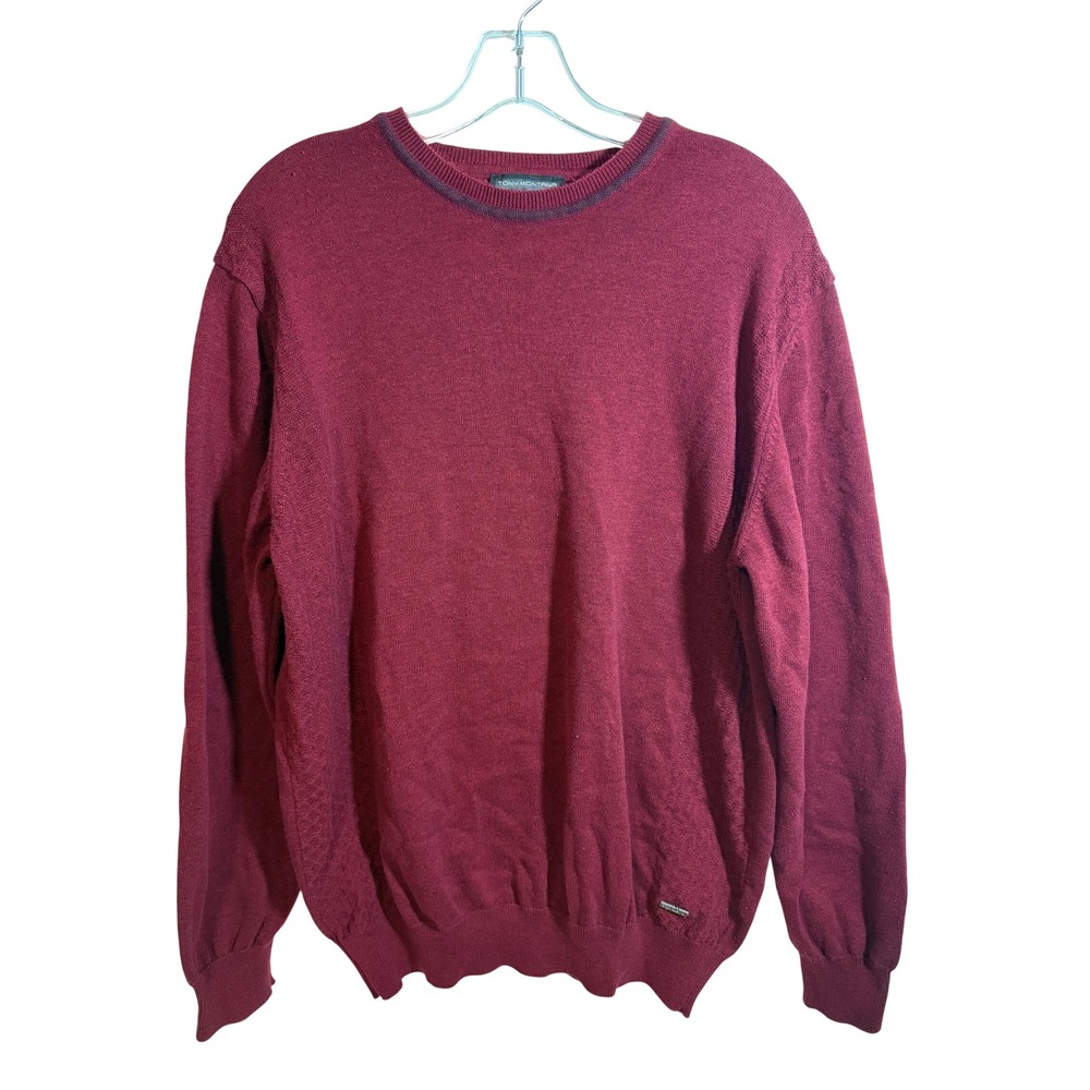 Tony Montana Burgundy Crew Neck‎ Long Sleeve Sweater Mens XXL